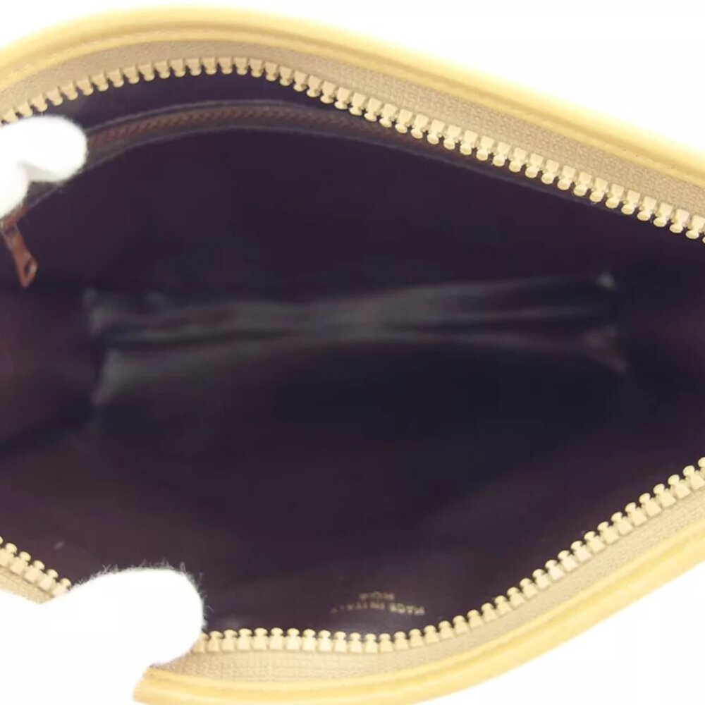 CELINE clutch bag macadam beige PVC ?~ leather Authentic - Picture 6 of 9